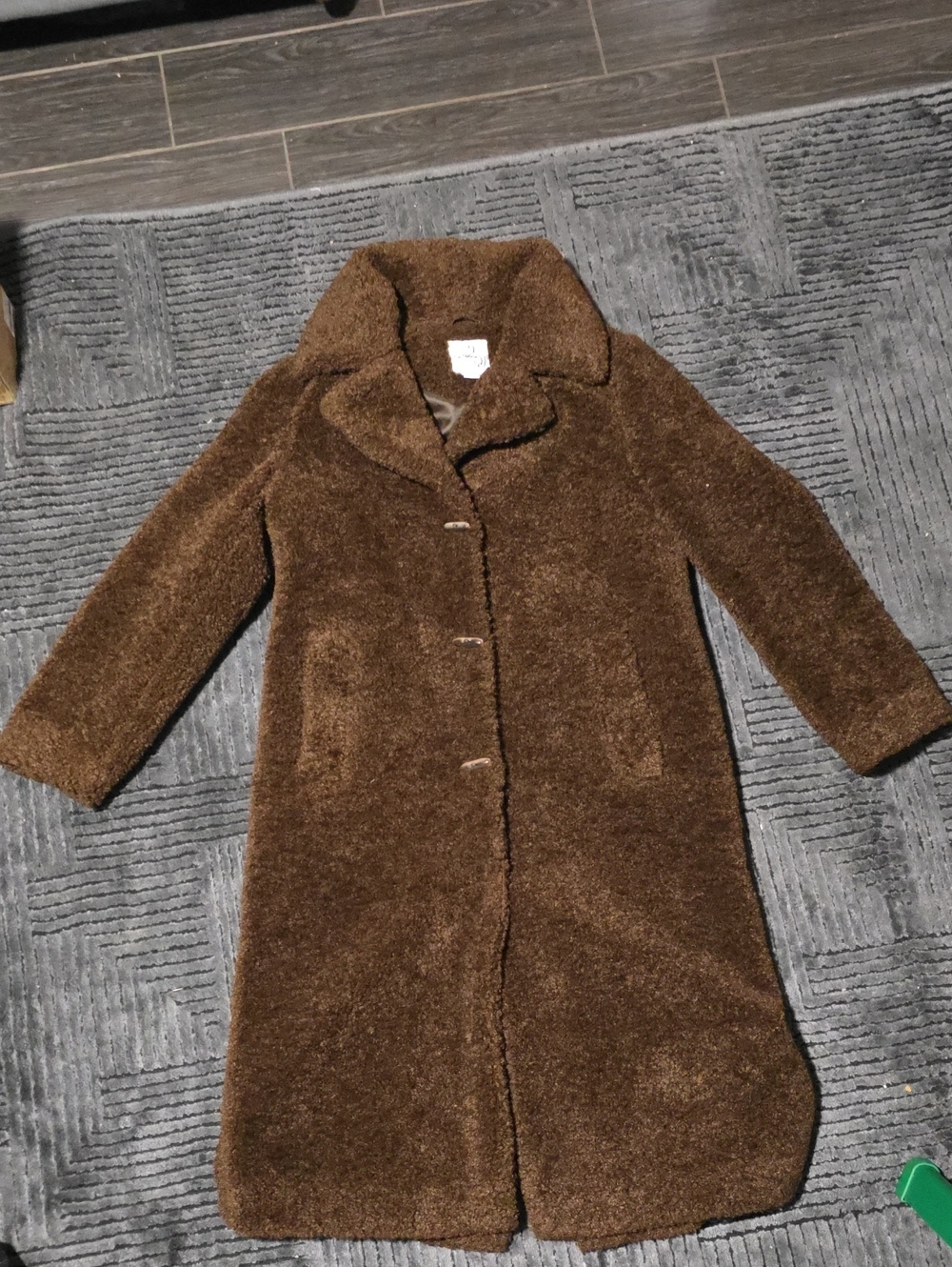 Sam Edelman Chocolate Brown Teddy Longline Coat